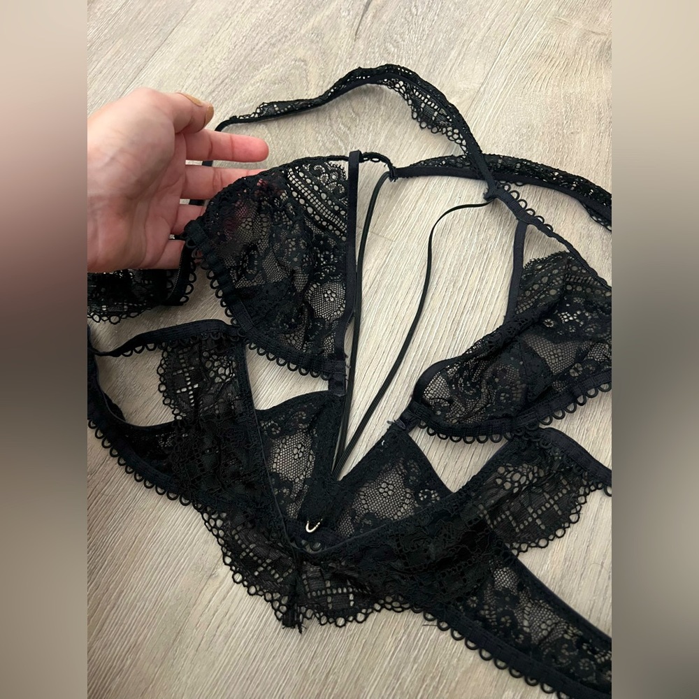 For Love And Lemons | Etienne Lace Bralette | Small | Black 🖤🖤